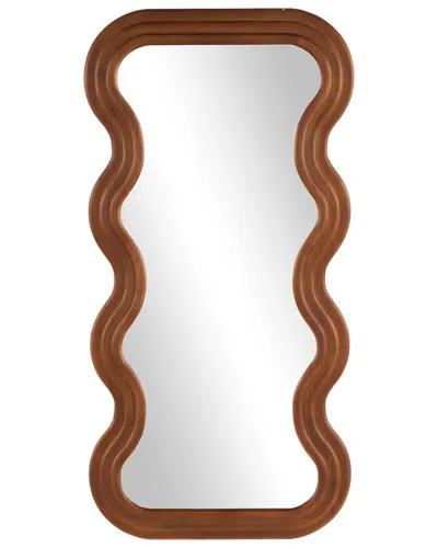 Peyton Lane Modern Wood Wall Mirror In Brown