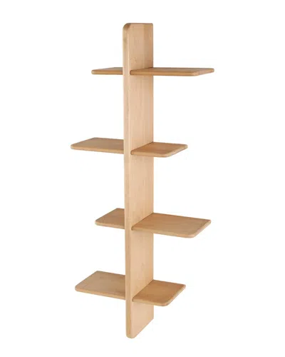 Peyton Lane Modern Wood Wall Shelf In Brown