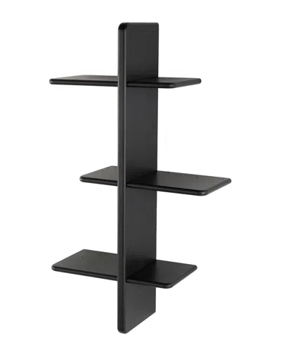 Peyton Lane Modern Wood Wall Shelf In Black