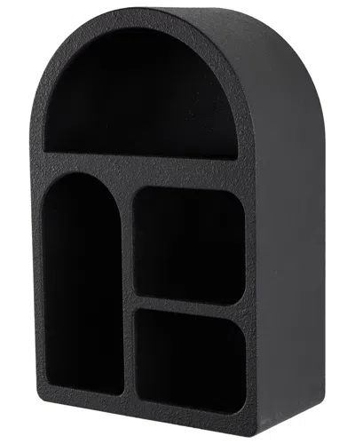 Peyton Lane Modern Wooden Wall Shelf In Black