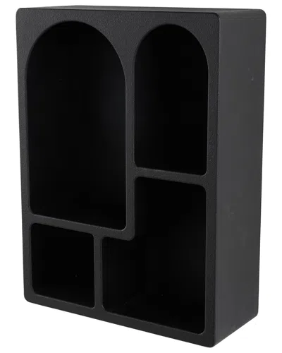 Peyton Lane Modern Wooden Wall Shelf In Black