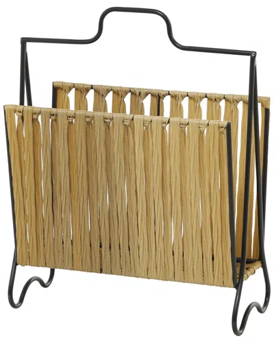 Peyton Lane Natural Rectangle Light Plastic Rattan Magazine Holder In Brown