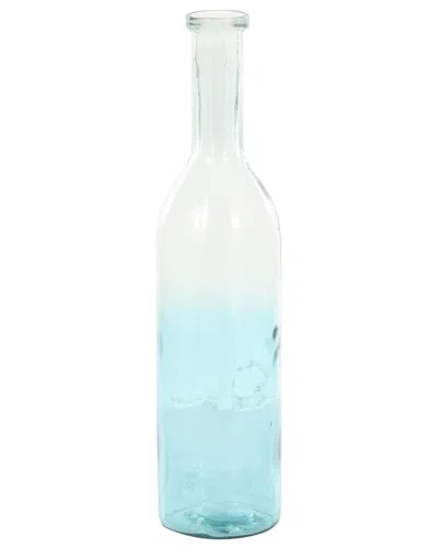 Peyton Lane Nautical Recycled Glass Vase In Blue