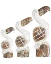 Peyton Lane Nautical Wood Sculpture Set In Brown