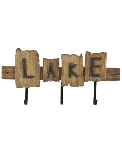 Peyton Lane Nautical Wood Wall Hook In Brown