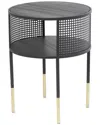 Peyton Lane Open Grid Frame Metal Accent Table