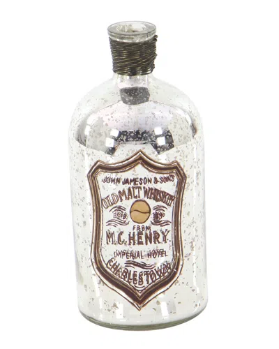 Peyton Lane Painted Iron & Glass Bottle