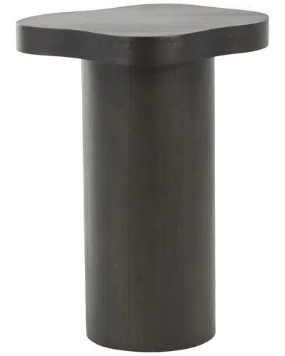Peyton Lane Pedestal Accent Table With Rounded Square Top In Black