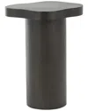 Peyton Lane Pedestal Accent Table With Rounded Square Top In Black