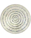 Peyton Lane Plate Beige Mother Of Pearl Handmade Mosaic Wall Decor In Beige