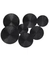 Peyton Lane Plate Black Wood Carved Pinwheel Wall Decor In Black