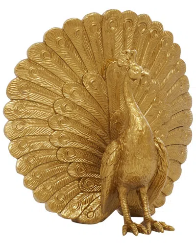 Peyton Lane Polystone Glam Peacock Sculpture