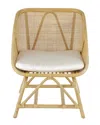 Peyton Lane Light Brown Rattan Woven Squared Livi