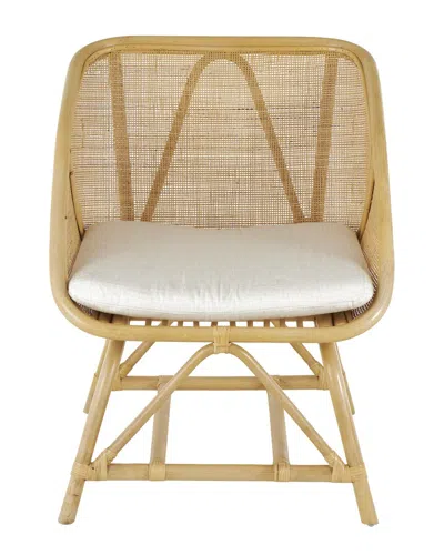 Peyton Lane Light Brown Rattan Woven Squared Livi