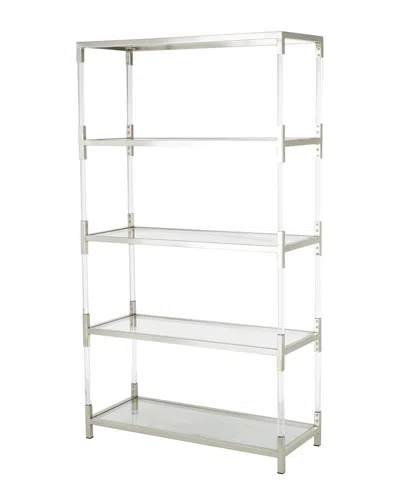 Peyton Lane Rectangle 5-tier Shelving Unit In Metallic