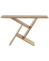Peyton Lane Rectangle Console Table With Geometric Legs In Gold