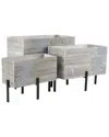 Peyton Lane Rectangular Planters With Stands In Gray