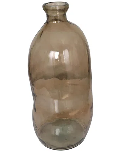Peyton Lane Recycled Glass Spanish Bottle Decorative Vase In Transparent