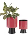 Peyton Lane Red Modern Planter In Red