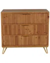 Peyton Lane Ribbed 3-drawer Cabinet