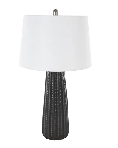 Peyton Lane Ribbed Table Lamp In Black