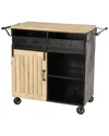 Peyton Lane Rolling Cart In Black