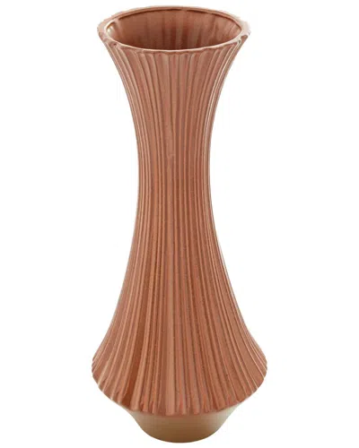 Peyton Lane Rust Ceramic Modern Vase