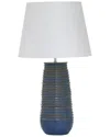 Peyton Lane Rustic Ceramic Blue Table Lamp In Blue