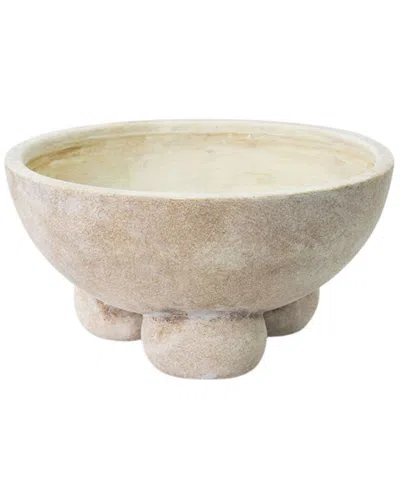 Peyton Lane Rustic Ceramic Decorative Bowl In Neutral