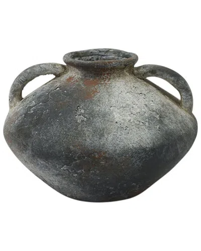 Peyton Lane Rustic Ceramic Vase In Gray