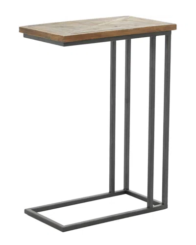 Peyton Lane Rustic Metal Accent Table In Brown
