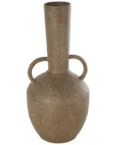 Peyton Lane Rustic Metal Vase In Brown
