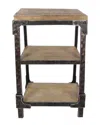 Peyton Lane Rustic Reflections Side Table In Brown
