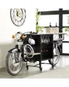 Peyton Lane Rustic Solid Black Metal Motorcycle Bar In Black