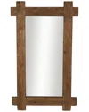 Peyton Lane Rustic Wood Wall Mirror In Brown