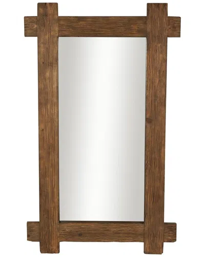 Peyton Lane Rustic Wood Wall Mirror In Brown