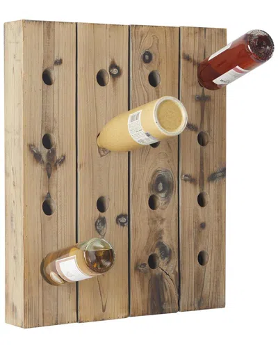 Peyton Lane Rustic Wood Wall Wine Rack In Brown