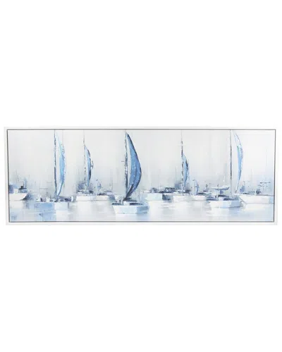 Peyton Lane Sail Boat Canvas Framed Wall Art In Multicolor