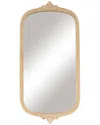 Peyton Lane Scroll Bronze Wooden Oval Wall Mirror In Gold