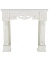 Peyton Lane Scroll Freestanding Fireplace Mantle With Floral Accents