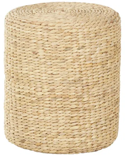 Peyton Lane Seagrass Handmade Woven Drum Accent Table In Neutral