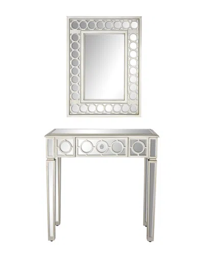 Peyton Lane Set Of 2 31in Consoles In Silver