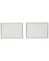 Peyton Lane Set Of 2 Abstract Wood Wavy Textured Wall Decor In White