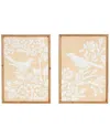 Peyton Lane Set Of 2 Bird Wood Home Wall Decor