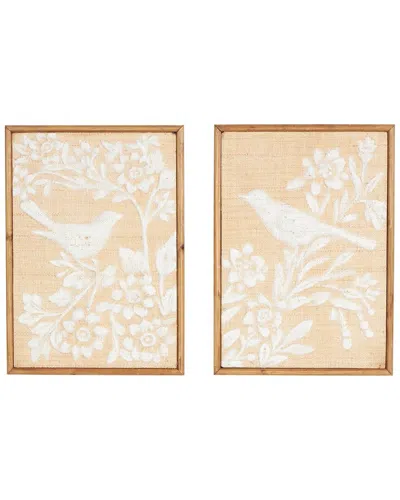 Peyton Lane Set Of 2 Bird Wood Home Wall Decor