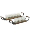 Peyton Lane Set Of 2 Brown Wood Traditional Candle Holder In Brown
