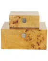 Peyton Lane Set Of 2 Decorative Boxes In Brown