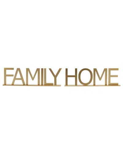 Peyton Lane Set Of 2 Decorative Signs In Gold