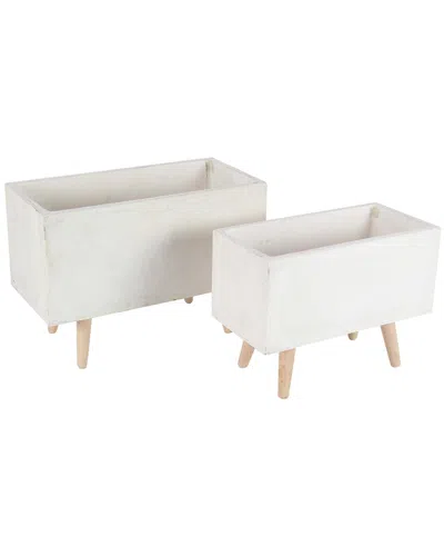 Peyton Lane Set Of 2 Fiber Clay Planters