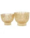 Peyton Lane Set Of 2 Gold Metal Decorative Bowl In Gold